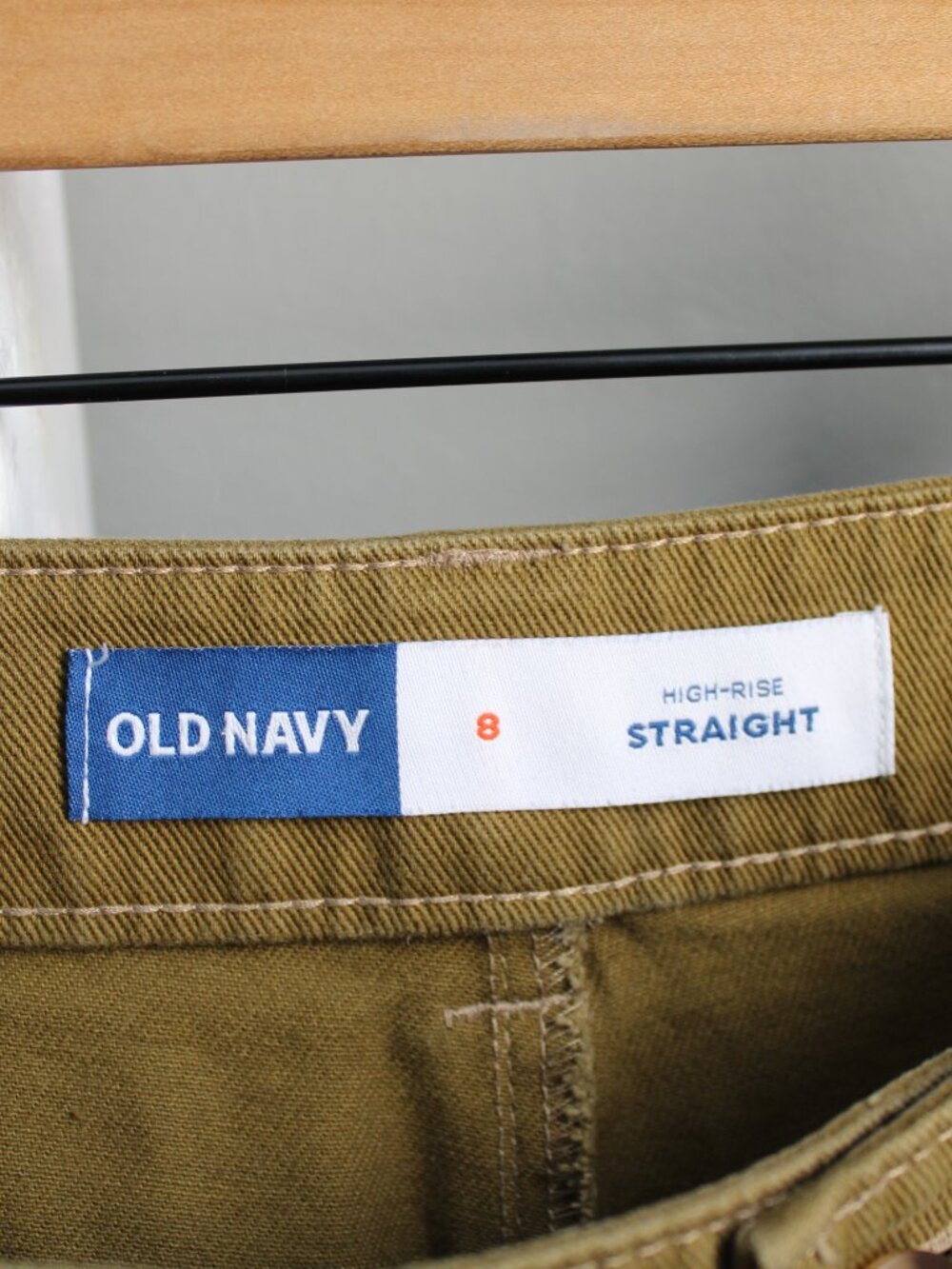 Old Navy High-Waisted Utility Pants Hammer Loop Satin Moss Green Women's Size 8 - Picture 5 of 6